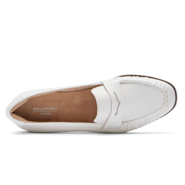 Women Rockport Susana Penny Loafers White | 7862-IVFTJ