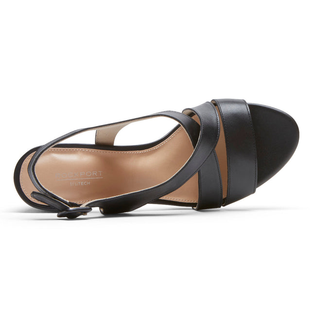 Women Rockport Tabitha Slingback Heels Black | 1452-HXVBU