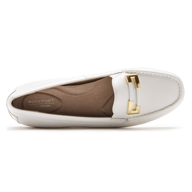 Women Rockport Total Motion Driver Ornament Loafers White | 3971-ABRKQ