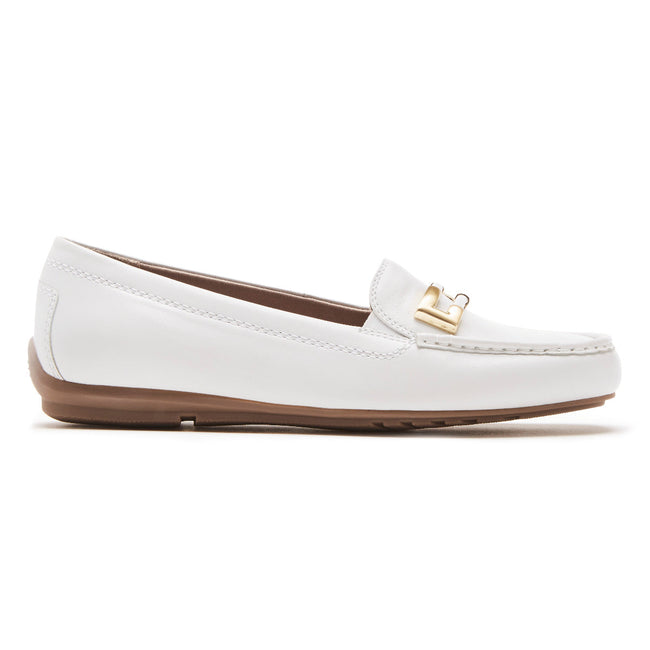 Women Rockport Total Motion Driver Ornament Loafers White | 3971-ABRKQ