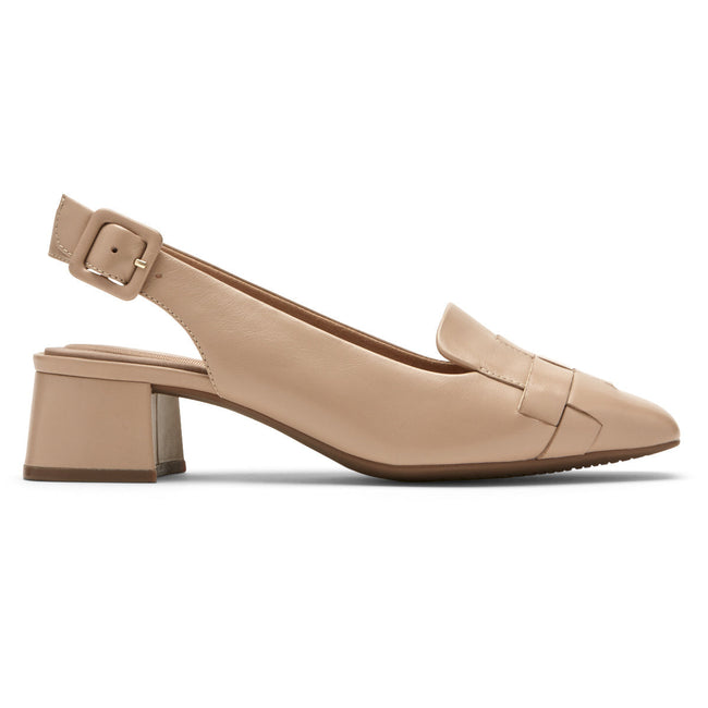 Women Rockport Total Motion Esma Woven Heels Beige | 5641-PQAVS