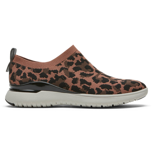 Women Rockport Total Motion Sport High Slip-On Walking Shoes Brown / Leopard | 0538-QOWUK