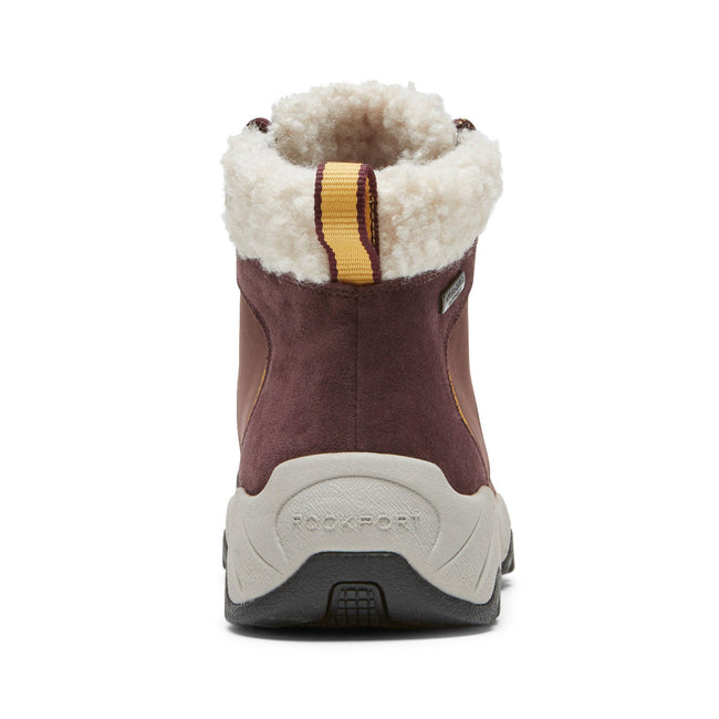 Women Rockport XCS Spruce Peak Waterproof Boots Burgundy | 5607-HDRTX