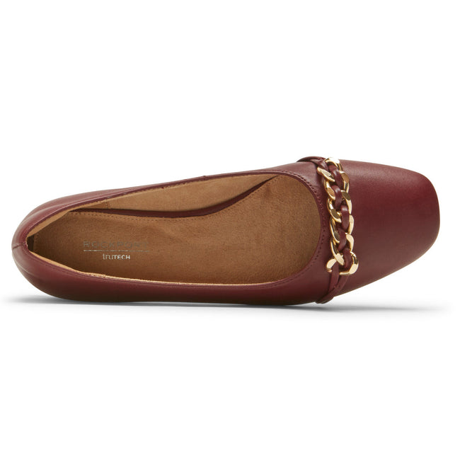 Women Rockport Zoie Chain Ballet Flats Brown | 5468-VKFMZ