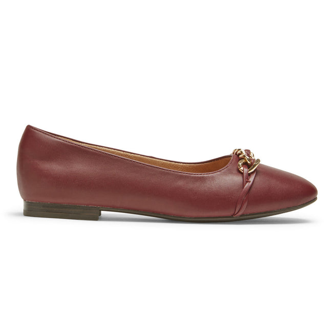 Women Rockport Zoie Chain Ballet Flats Brown | 5468-VKFMZ